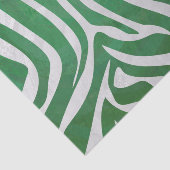 Papier Mousseline Impression verte et blanche Zebra (Détail)