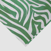 Papier Mousseline Impression verte et blanche Zebra (Détail)
