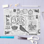 Papier Mousseline Impression Vintage (Artisanat)