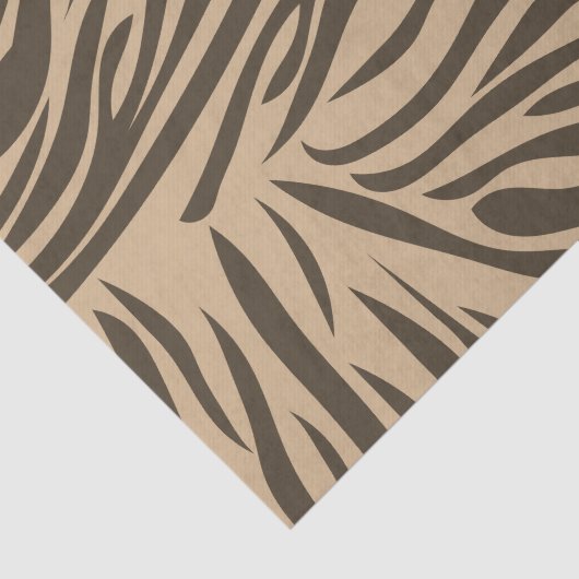 Papier Mousseline Impression Zebra Brown (Détail)