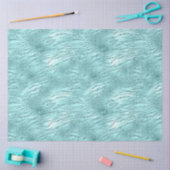 Papier Mousseline Impression Zebra Mint Glitzy (Artisanat)