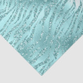 Papier Mousseline Impression Zebra Mint Glitzy (Détail)