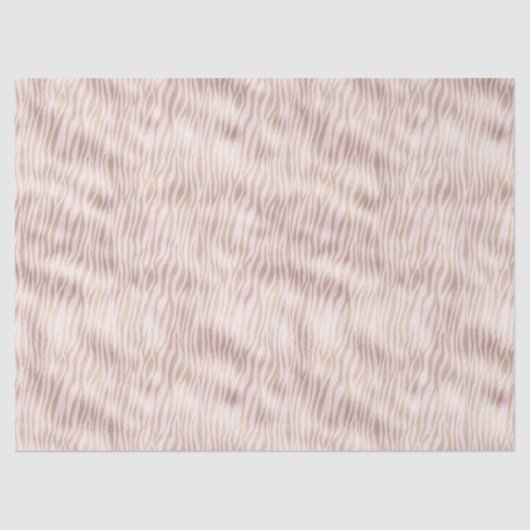 Papier Mousseline Impression Zebra Or Blush (Recto)