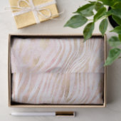 Papier Mousseline Impression Zebra Or Glam Rose (Cadeau)