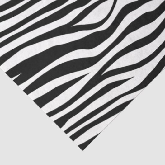 Papier Mousseline Impression Zèbre noir et blanc (Détail)