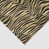 Papier Mousseline Impression Zèbre Or Design  (Détail)