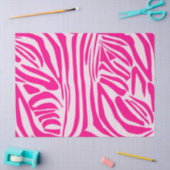 Papier Mousseline Impression zèbre rose (Artisanat)