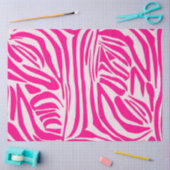 Papier Mousseline Impression zèbre rose (Artisanat)