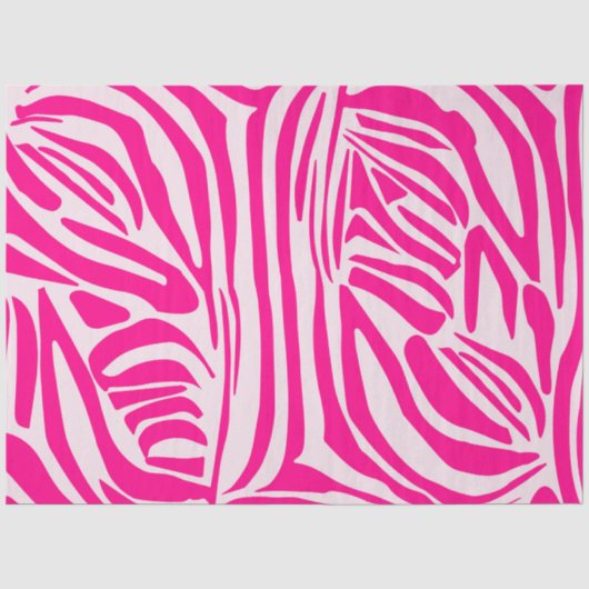 Papier Mousseline Impression zèbre rose (Recto)