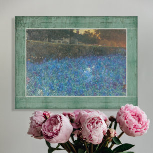 Papier Mousseline Impressionniste Floral Blue Cottage Jardin Découpa