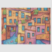 Papier Mousseline Impressions Cityscape V2 dynamiques (Recto)