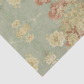 Papier Mousseline Imprimante verte antique (Détail)