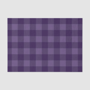 Papier Mousseline Imprimé à carreaux tartan prune violet