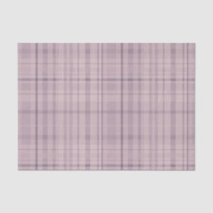 Papier Mousseline Imprimé à carreaux tartan rose mauve violet