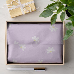Papier Mousseline Imprimé Aloha hawaïen doux motif naupaka