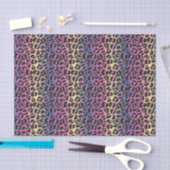Papier Mousseline Imprimé animalier Léopard Arc-en-Ciel (Artisanat)