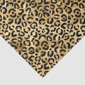 Papier Mousseline Imprimé animalier léopard guépard or noir  (Détail)
