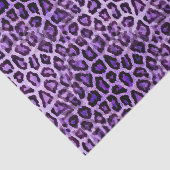 Papier Mousseline Imprimé Féminin Animal Léopard Violet Mignon Fête (Détail)