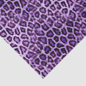 Papier Mousseline Imprimé Féminin Fête de Léopard Violet Mignon (Détail)
