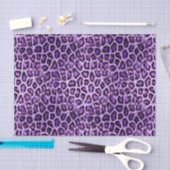 Papier Mousseline Imprimé Féminin Fête de Léopard Violet Mignon (Artisanat)