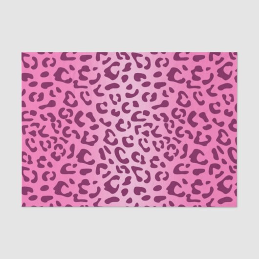 Papier Mousseline Imprimé léopard rose élégant (Recto)