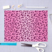 Papier Mousseline Imprimé léopard rose élégant (Artisanat)