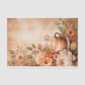 Papier Mousseline Imprimer Découpage café d'automne vintage (Recto)