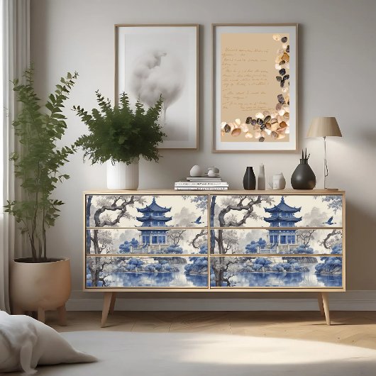 Papier Mousseline Imprimer Découpage de saule bleu victorien