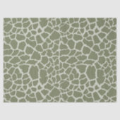 Papier Mousseline Imprimer Giraffe verte Sage (Recto)