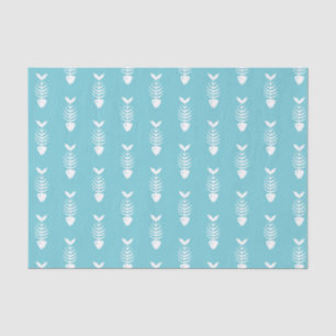 Papier Mousseline Imprimer les squelettes de poissons blancs