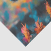 Papier Mousseline Imprimer Loup floral foncé (Détail)