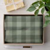 Papier Mousseline Imprimer Motif plat Tartan vert de forêt (Cadeau)
