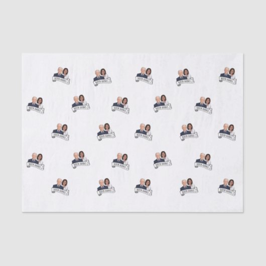 Papier Mousseline Inauguration de Biden Harris (Recto)