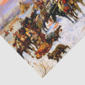 Papier Mousseline "Indian Hunters Return" de Charles M Russell (Détail)