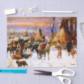 Papier Mousseline "Indian Hunters Return" de Charles M Russell (Artisanat)