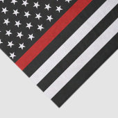 Papier Mousseline Indicateur de pompier de la ligne rouge mince (Détail)