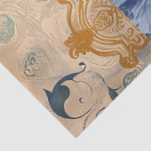 Papier Mousseline Indigo Blue Abstrait Art Collage Découpage (Détail)