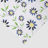 Papier Mousseline Indigo Daisy Motif (Détail)