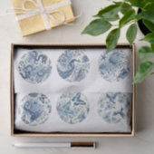 Papier Mousseline Individual Blue Chinoiserie Inspired Decoupage (Cadeau)