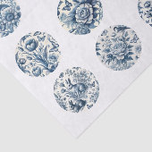 Papier Mousseline Individual Blue Chinoiserie Inspired Decoupage (Détail)