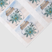 Papier Mousseline Individual Coastal Florals in a Jar Decoupage  (Détail)