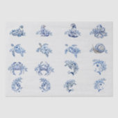 Papier Mousseline Individual Vintage Inspired Blue White Delft (Recto)