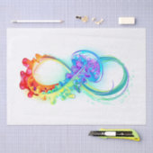 Papier Mousseline Infinity avec Rainbow Jellyfish (Artisanat)