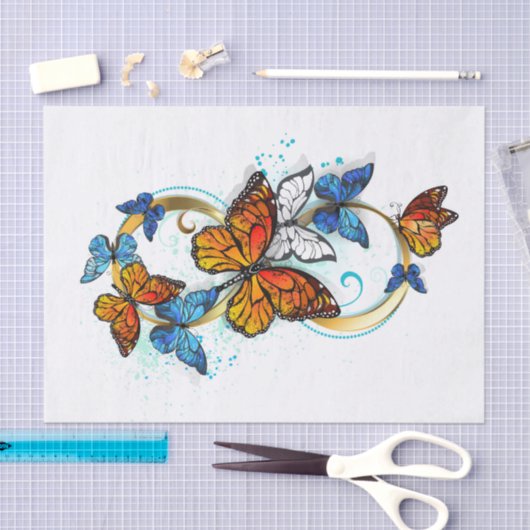 Papier Mousseline Infinity of Monarch Butterflies (Artisanat)
