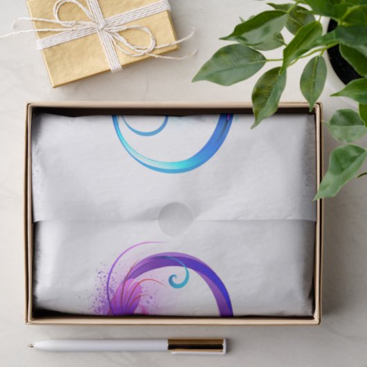 Papier Mousseline Infinity with purple feather (Cadeau)