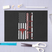 Papier Mousseline Infirmière correctionnelle USA Drapeau Infirmière (Artisanat)