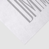 Papier Mousseline Initiales et logo de nom gris minimal et moderne é (Détail)