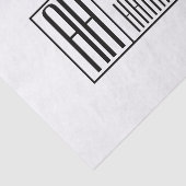 Papier Mousseline Initiales minimes modernes et logo de nom (Détail)