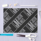 Papier Mousseline Initiales modernes avec nom Monogram Motif (Artisanat)