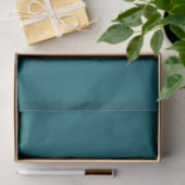 Papier Mousseline Initiales Modernes & Nom | Sarcelle Foncé & Bleu C (Cadeau)